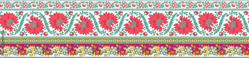 seamless beautiful wallpaper cards border design floral leaf vintage ornament Victorian geometric ethnic print paisley