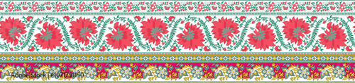 Obraz na płótnie seamless beautiful wallpaper cards border design floral leaf vintage ornament Victorian geometric ethnic print paisley w salonie