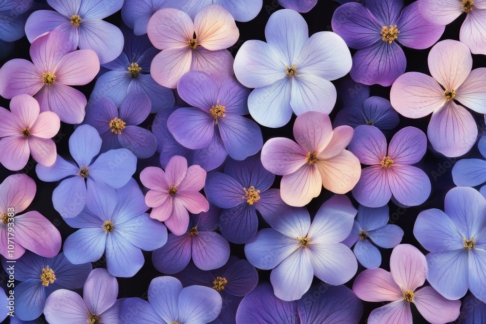 Close-up photo of purple and pink flower petals, creating a beautiful and delicate pattern. Perfect for nature, floral, and spring themes. Close-up photo of purple and pink flower petals, creating a beautiful and delicate pattern. Perfect for nature, floral, and spring themes.