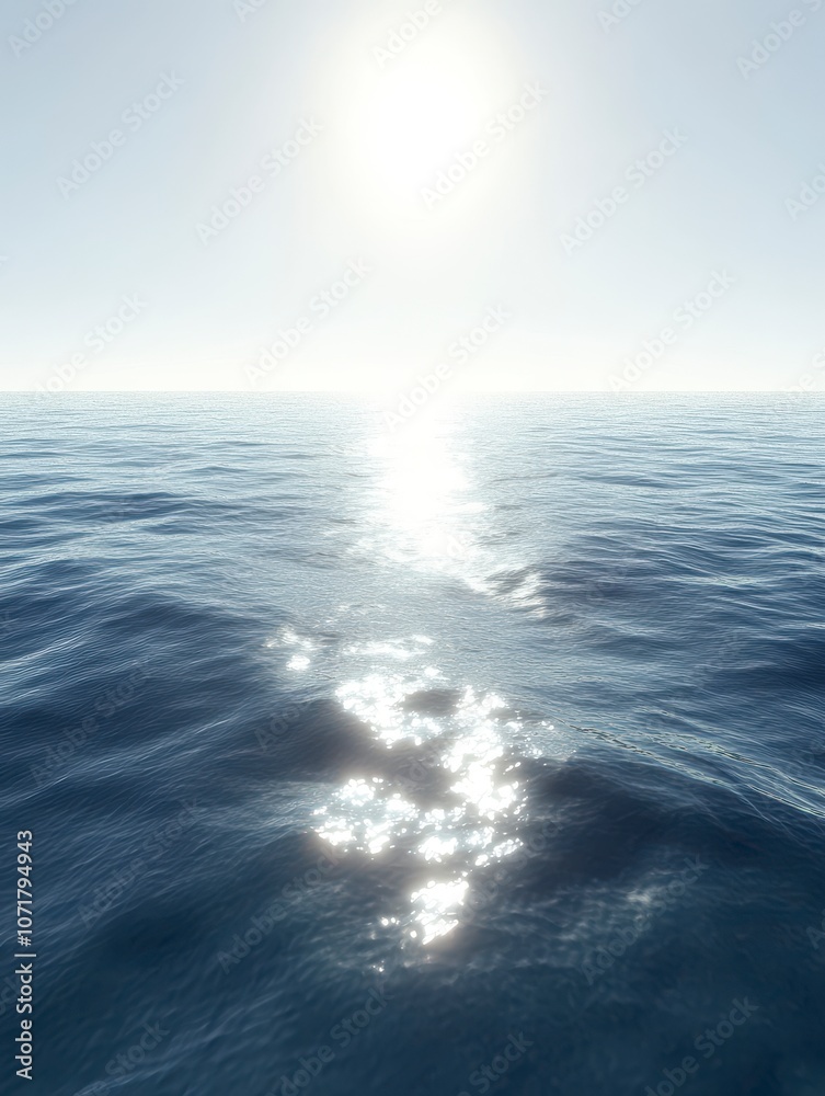 Obraz premium Serene Ocean Sunlight Reflection