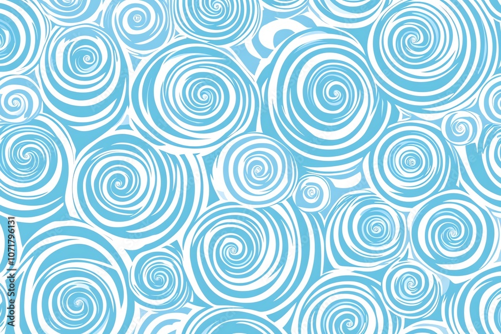 Simple spiral pattern, light blue Simple spiral pattern, light blue