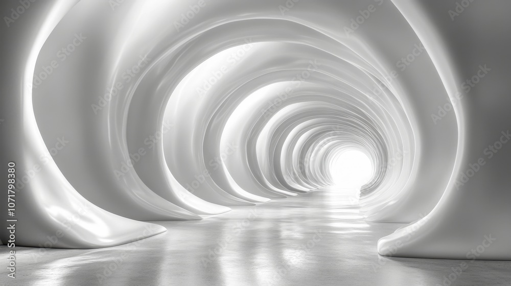 Abstract White Tunnel Architecture Abstract White Tunnel Architecture