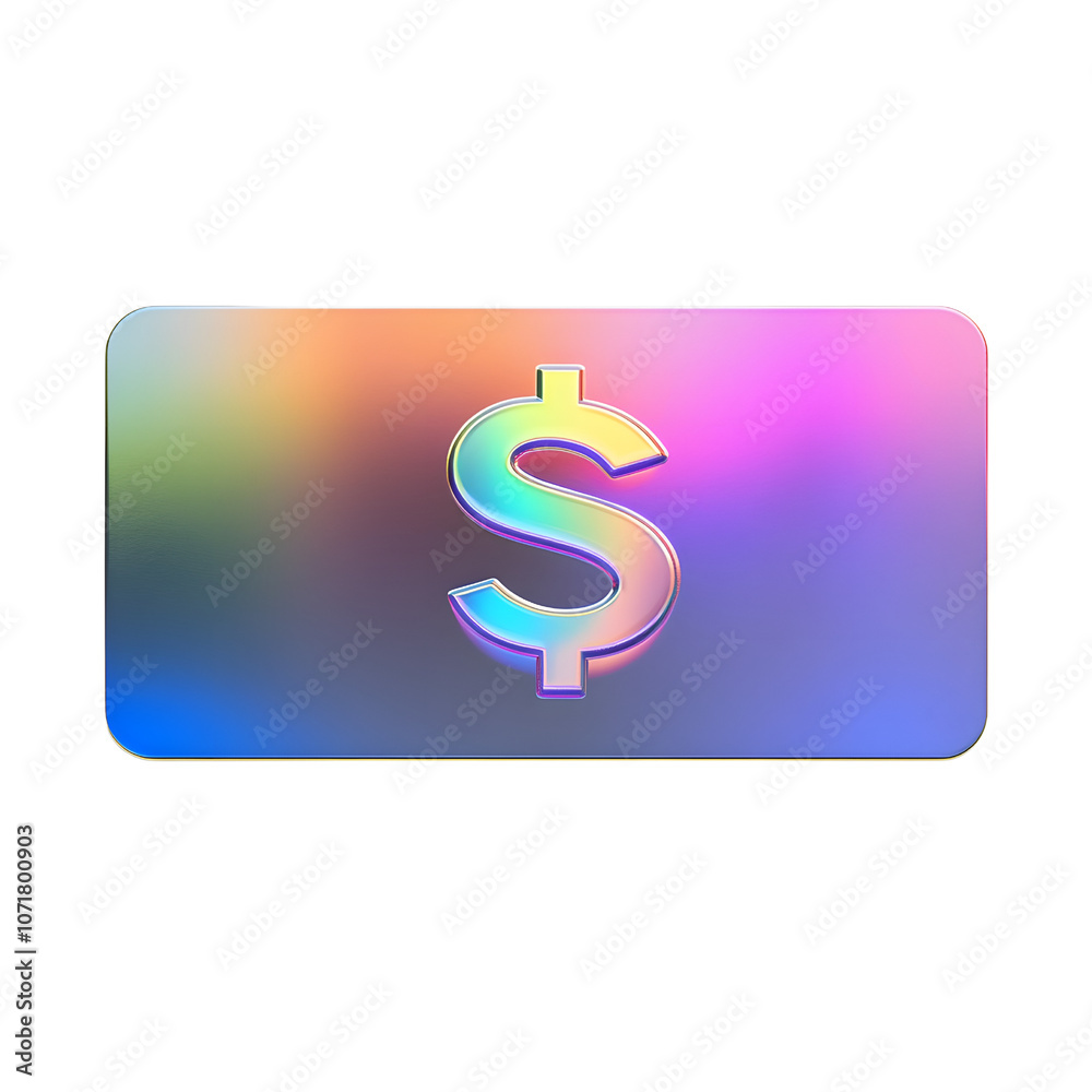 Fototapeta premium Colorful Abstract Background with Dollar Sign Icon Representing Currency and Financial Concepts for Creative Projects and Digital Design Uses