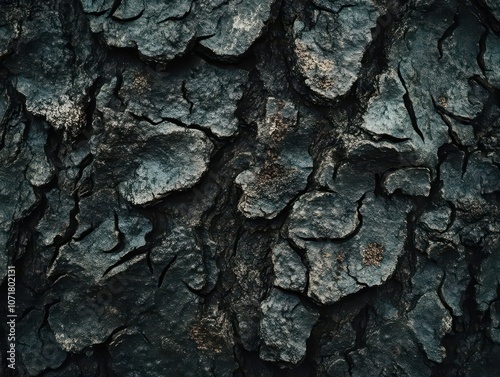 close-up of rough bark texture featuring deep cracks and irregular shapes, showcasing the intricate patterns of nature and the beauty found in imperfection