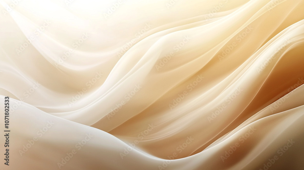 Soft, flowing fabric drapes create a serene and elegant ambiance in neutral tones Soft, flowing fabric drapes create a serene and elegant ambiance in neutral tones