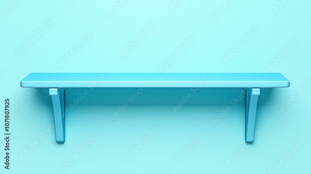 Minimalist Blue Shelf Mockup for Product Display and Branding Minimalist Blue Shelf Mockup for Product Display and Branding