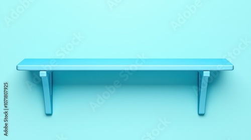 Minimalist Blue Shelf Mockup for Product Display and Branding