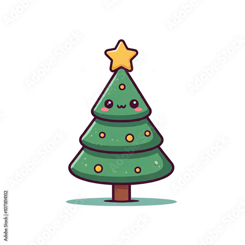 Wallpaper Mural Variety of Adorable Little Christmas Tree Cartoon Characters on Transparent Background Torontodigital.ca