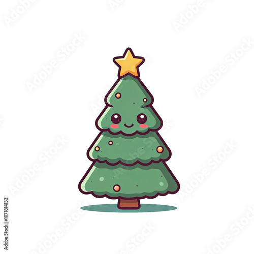 Wallpaper Mural Variety of Adorable Little Christmas Tree Cartoon Characters on Transparent Background Torontodigital.ca