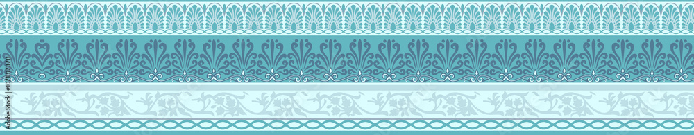 seamless beautiful wallpaper cards border design floral leaf vintage ornament Victorian geometric ethnic print paisley