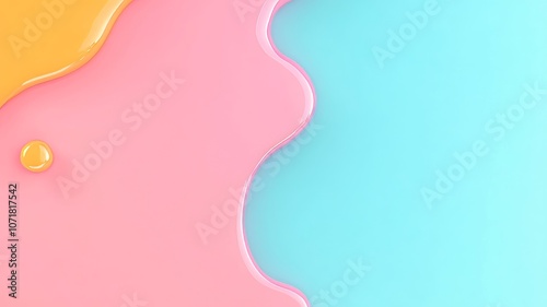 A bright, neon fluid blur texture with intense colors like electric blue, neon pink, and lime green blending together photo