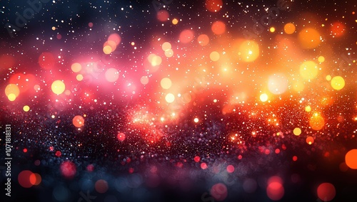 Colorful bokeh background with light effect, gradient color, rainbow, blurred, bright, night lights, light and shadow