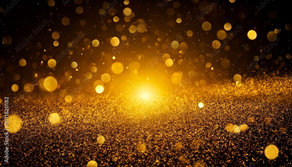 Naklejka premium Golden particles background image