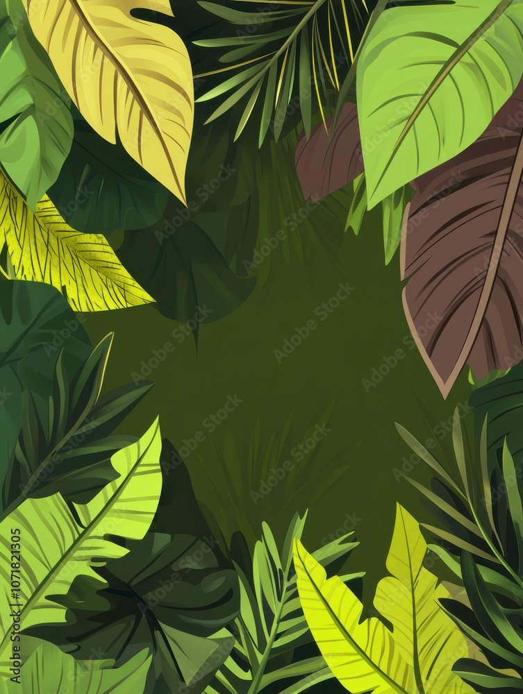 Fototapeta premium Tropical Jungle Leaf Art