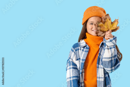 Cute girl in autumn clothes...