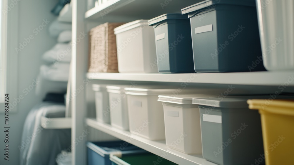 Obraz premium Organized Storage Boxes.