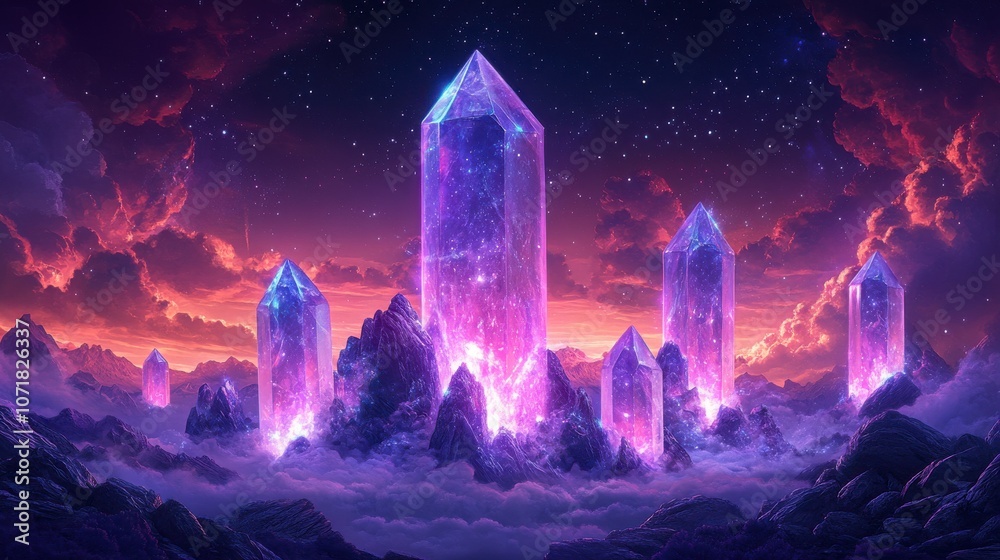 Fototapeta premium Mystical Crystal Mountains