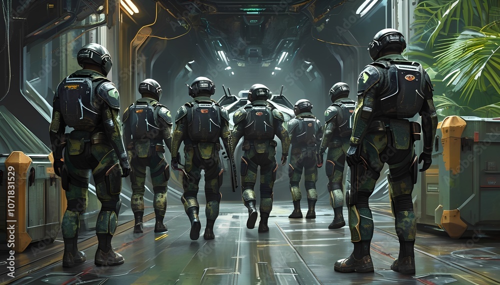 Obraz premium Sci-Fi Future Soldiers