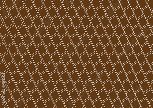 White square line pattern arranged in a brown background.