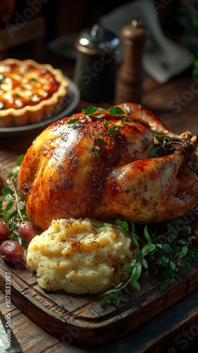 Roasted Turkey and Mashed Potatoes Feast