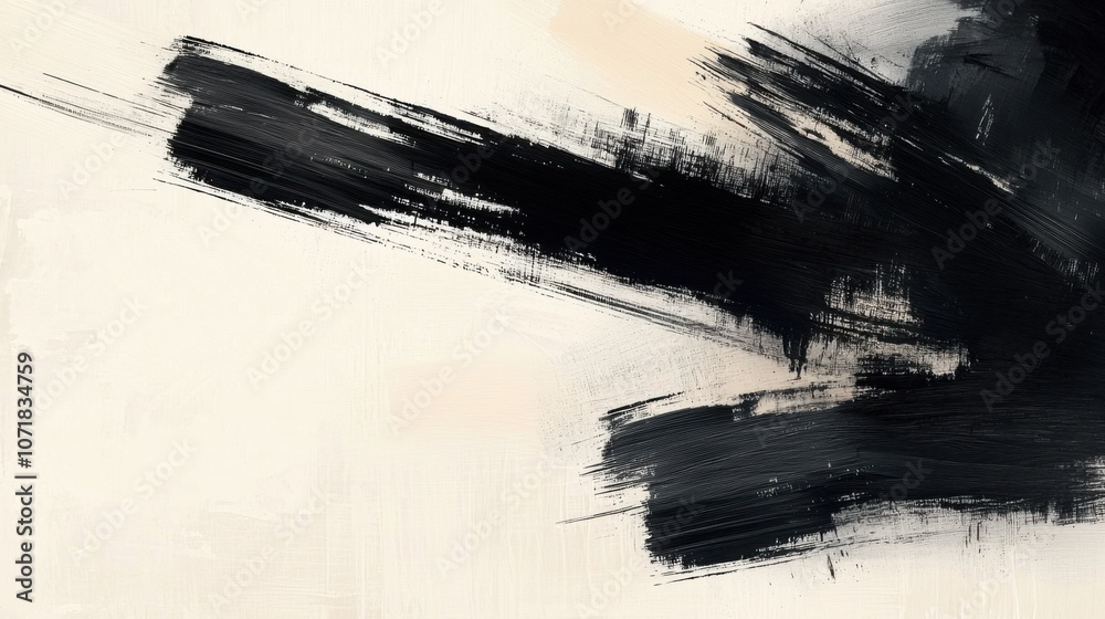 An artistic representation featuring bold black brush strokes on a soft white background, evoking modern creativity and minimalism. An artistic representation featuring bold black brush strokes on a soft white background, evoking modern creativity and minimalism.