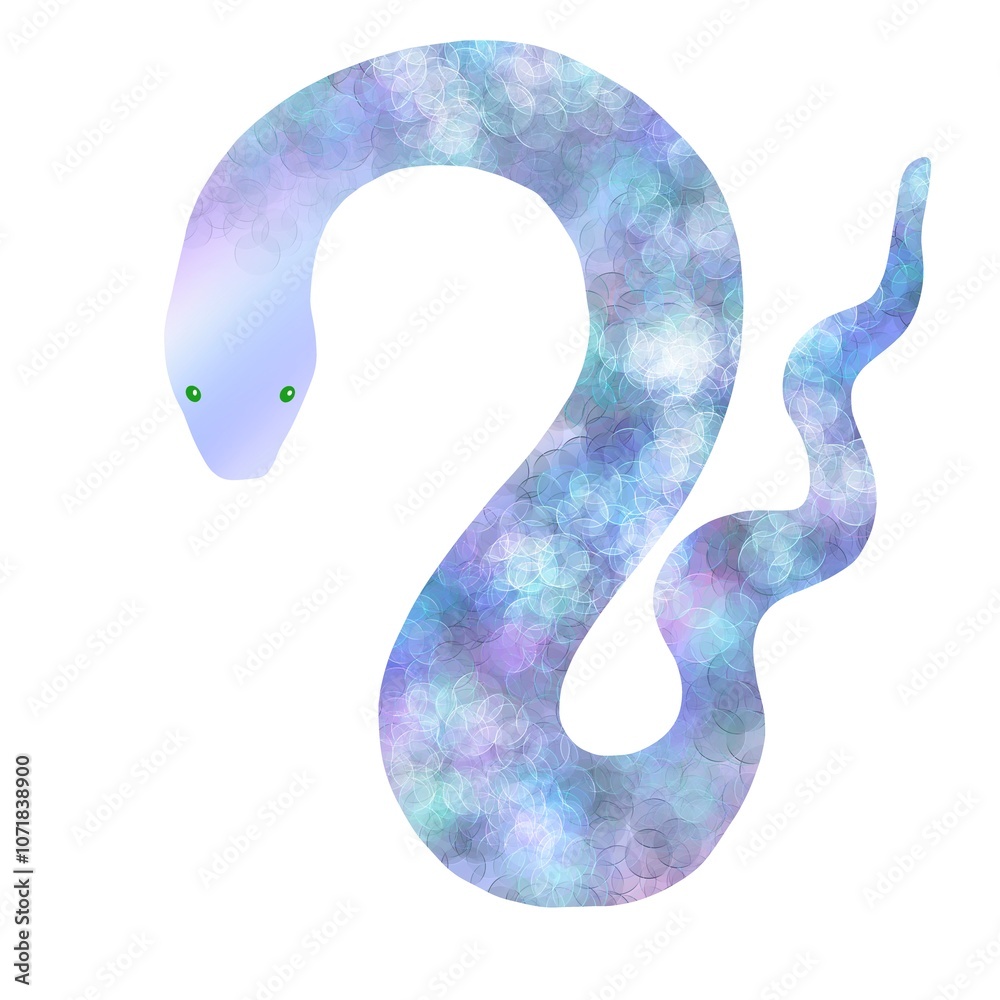 Naklejka premium blue snake