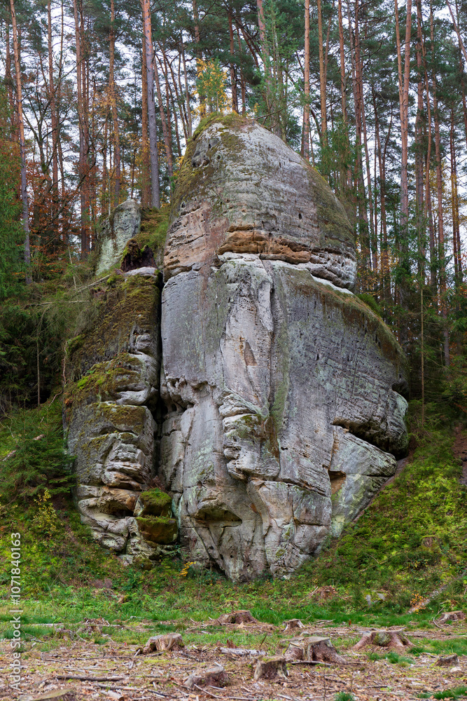 Colorful autumn Landscape in Bohemian Paradise, Czech Republic