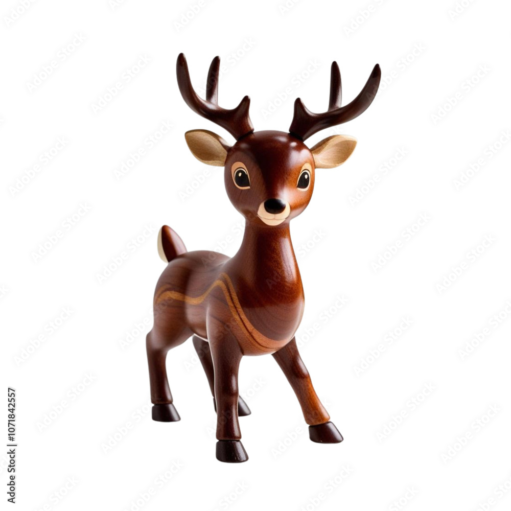 Fototapeta premium Christmas ceramic deer on an isolated background 