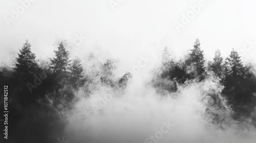 Misty Forest Scene