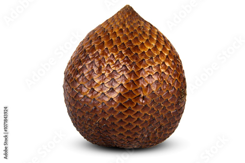 Snake fruit isolated on white, PNG, transparent background, salak fruit, salacca zalacca photo