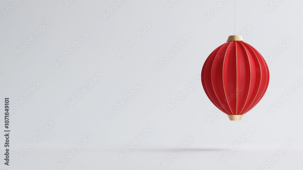 Obraz premium A red lantern hanging from a string