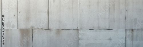 A close-up view of a gray concrete wall with visible grout lines and subtle watermarks photo