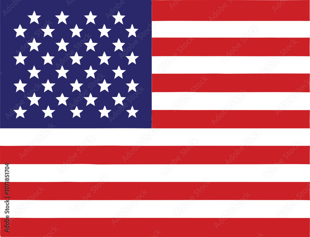 Obraz premium United States of America flag. USA flag vector. American waving flag clipping art. USA flag icon