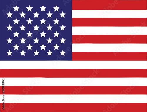 United States of America flag. USA flag vector. American waving flag clipping art. USA flag icon