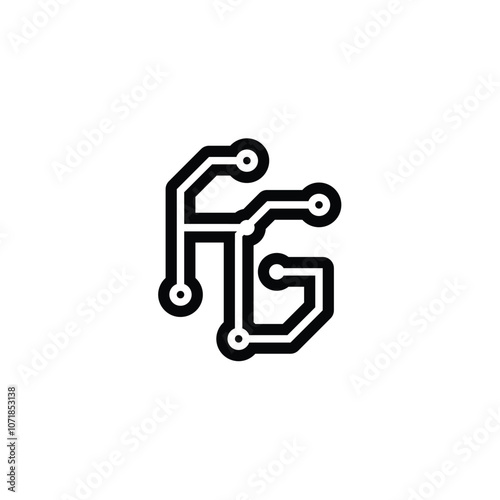 Wallpaper Mural FG monogram logo design letter text name symbol monochrome logotype alphabet character simple logo Torontodigital.ca