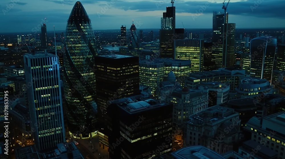 Obraz premium City of London at twilight