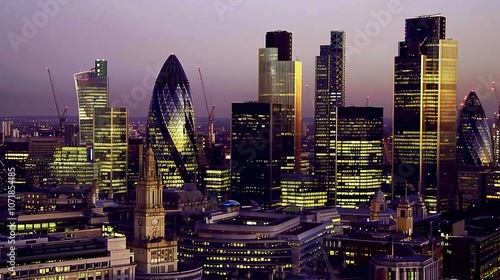 City of London at twilight