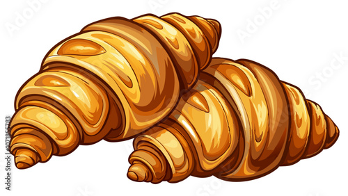 croissant isolated on white background, croissants vector illustration,  croissants vector illustration.