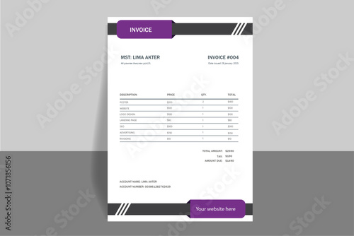 invoice design 