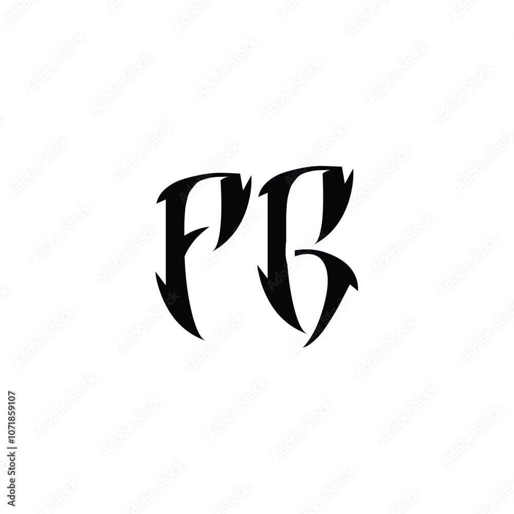 FG monogram logo design letter text name symbol monochrome logotype alphabet character simple logo