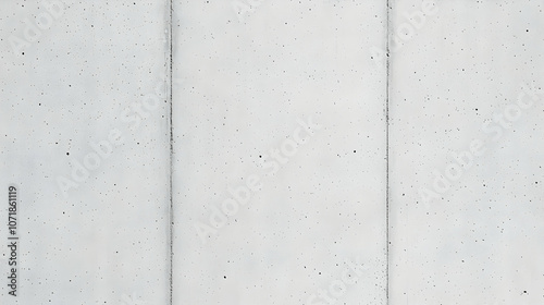A Close-Up of a Smooth, Light Gray Concrete Wall with Fine Black Specks Scattered Across the Surface, Featuring Subtle Vertical Lines