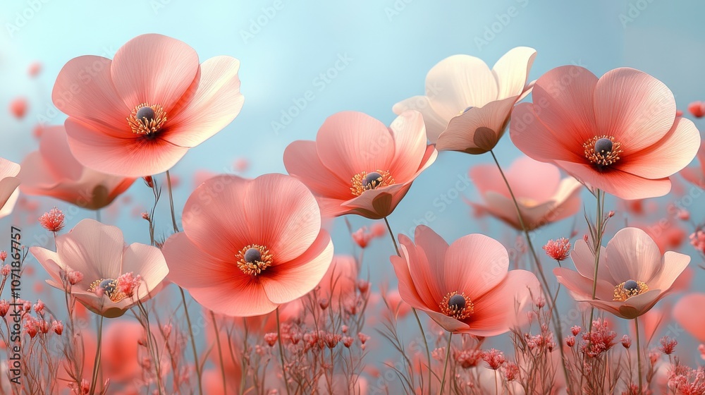 poppy flowers in the field poppy flowers in the field