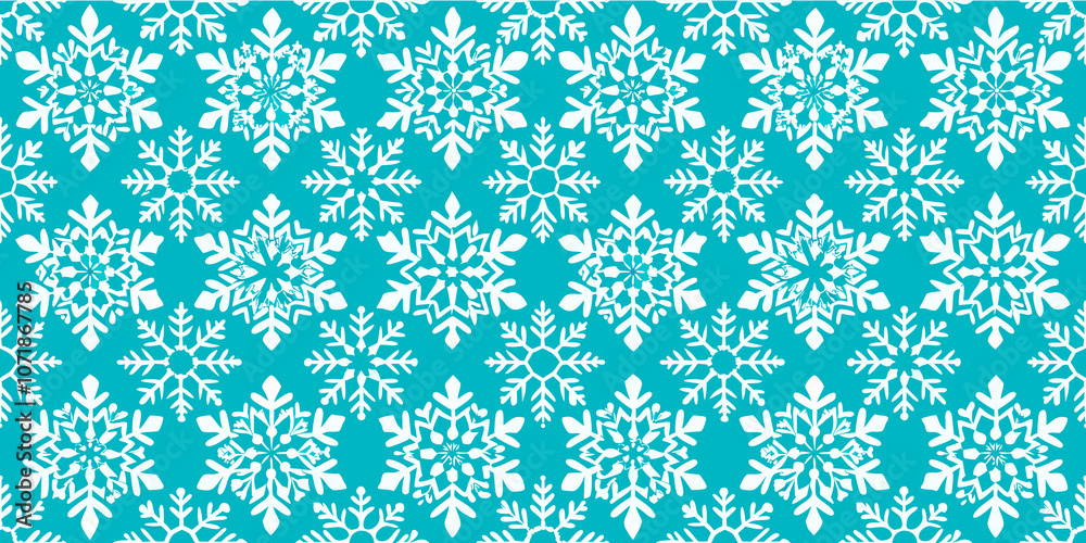 A festive paper adorned with snowflake pattern. A festive paper adorned with snowflake pattern.