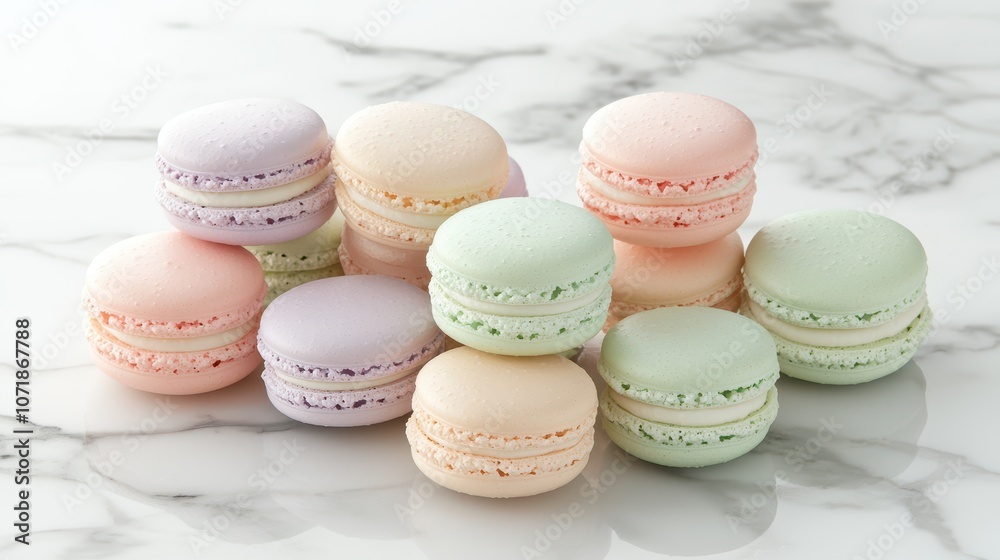 colorful macaroons on a table colorful macaroons on a table