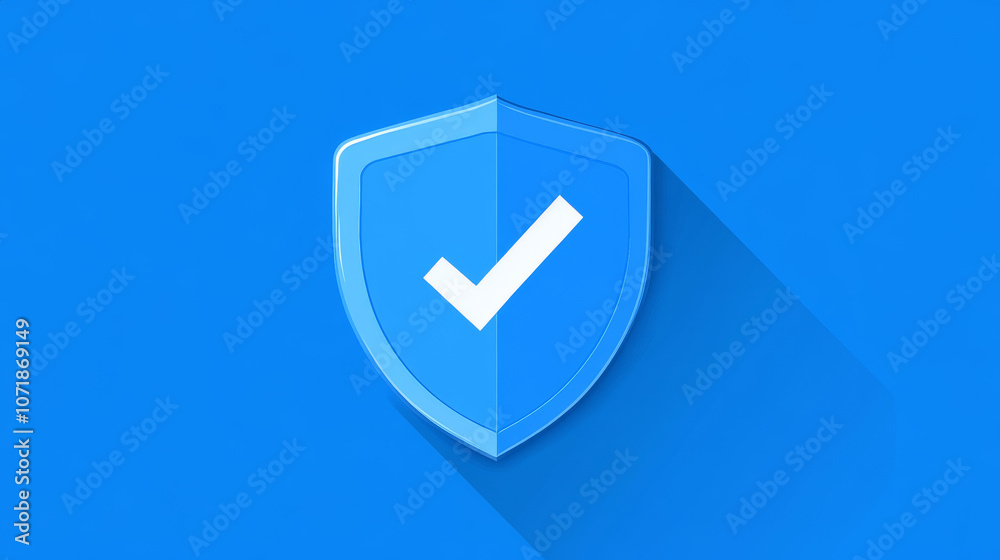 A strong blue shield with a checkmark symbolizes the protection of your data. This represents secure technology, protecting your information online and keeping you safe. A strong blue shield with a checkmark symbolizes the protection of your data. This represents secure technology, protecting your information online and keeping you safe.