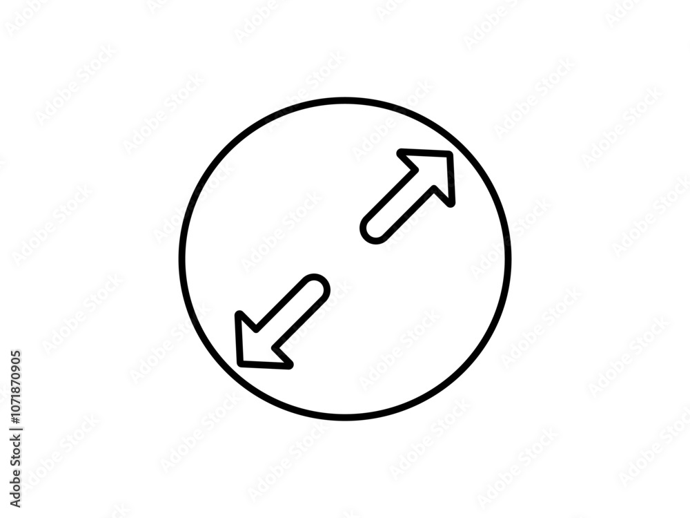 zoom arrow button icon vector illustration zoom arrow button icon vector illustration