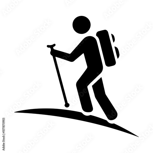 Clean and Modern Hiking Symbol Illustration