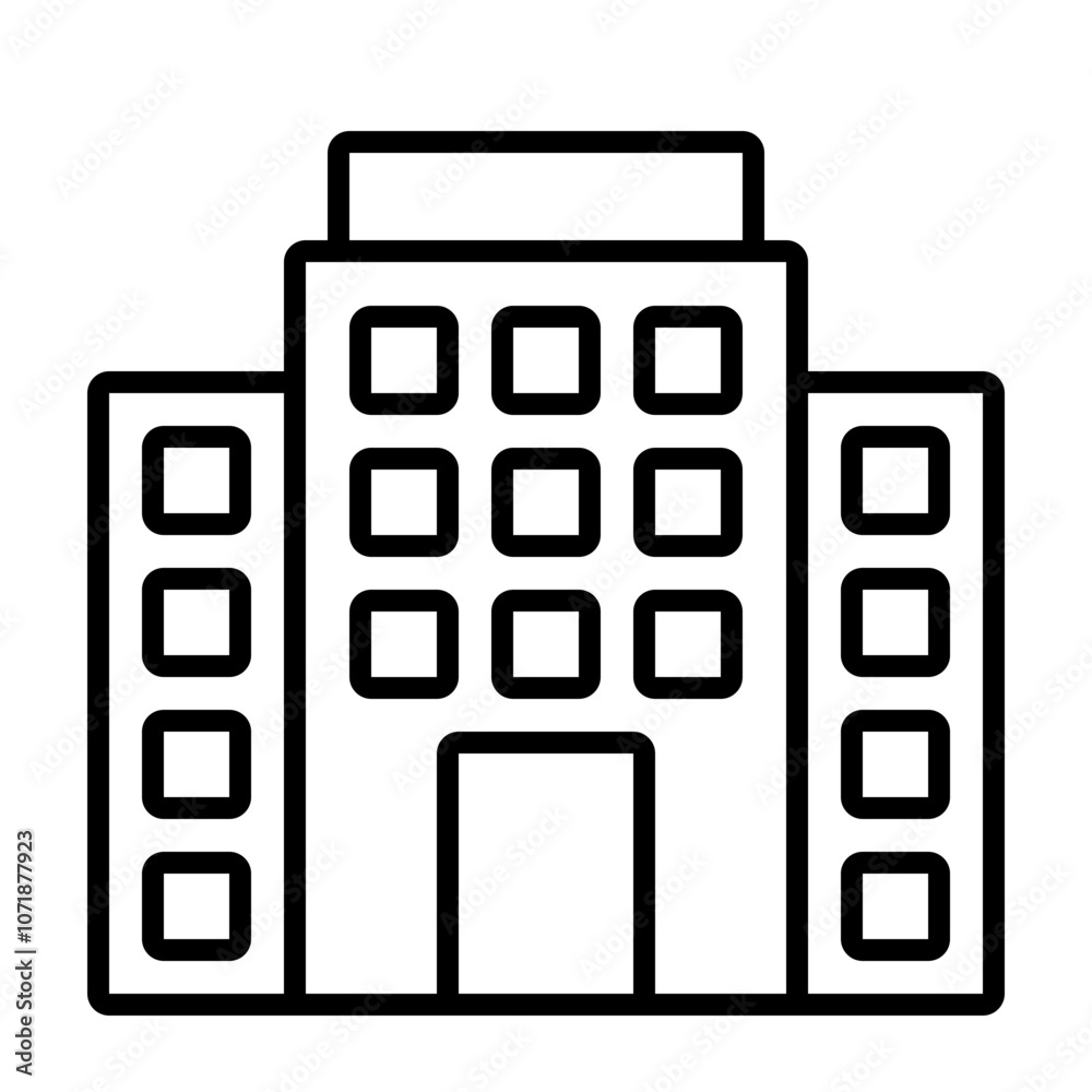 Building icon for web. Outline icon Building icon for web. Outline icon