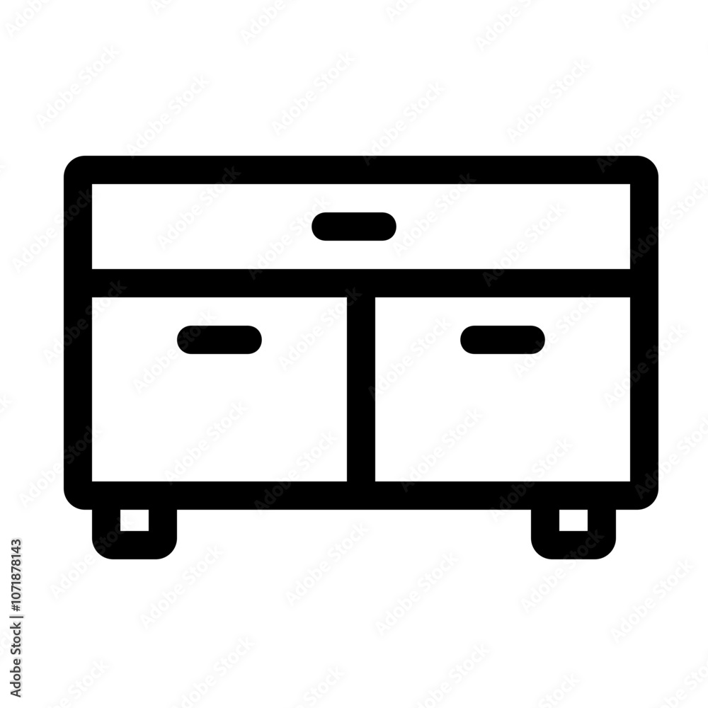 Furniture icon for web. Cabinet outline icon Furniture icon for web. Cabinet outline icon