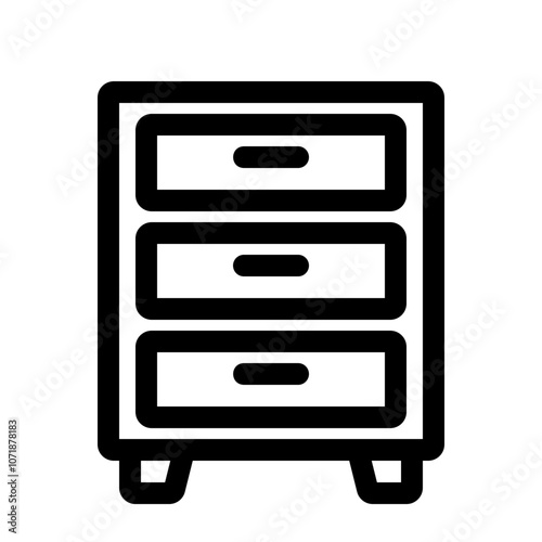 Furniture icon for web. Cabinet outline icon